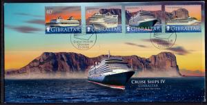 Gibraltar 1153-1156 Cruise Ships U/A FDC