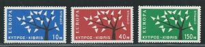 Cyprus 219-21 1963 Europa set MLH