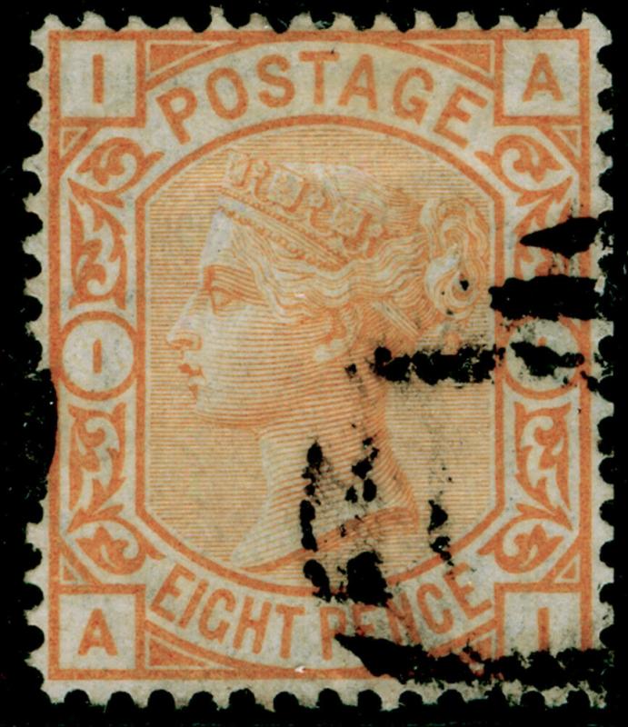 SG156, 8d orange, FINE USED. Cat £350. AI