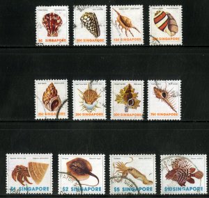 SINGAPORE 264-75 USED SCV $17.50 BIN $6.50 MARINE LIFE