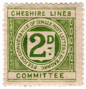 (I.B) Cheshire Lines Committee Railway : Letter Stamp 2d  