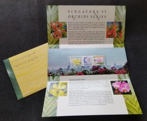 Singapore Orchids II 1992 1995 Flower Flora Plant (p. pack) MNH '95 Expo *c scan