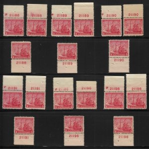 1934 Maryland Tercentenary Sc 736 MNH matched plate numbers Hebert CV $48 (A