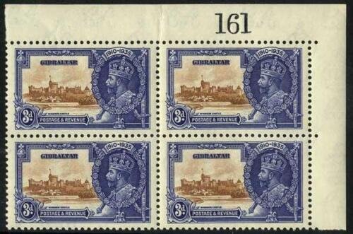 Gibraltar SG115 3d U/M sheet number Block 