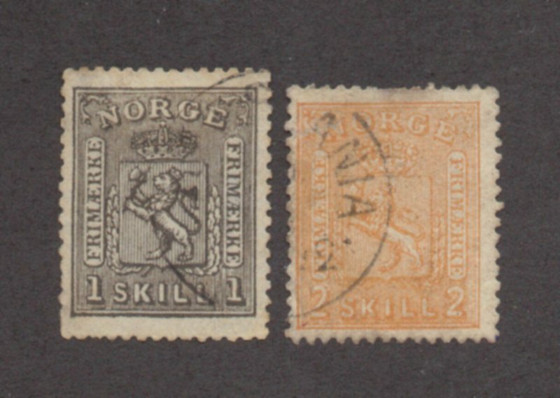 Norway - Sc# 11 & 12 Used    /     Lot 0923321