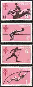 Poland 1979 Sc 2323-6 Olympic Games 1980 Sport Stamp MNH