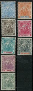 Barbados 1897 SC 81-89 Mint Set 