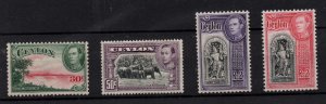 Ceylon KGVI 1944 30c - 2R SG396-396b mint LHM WS36650