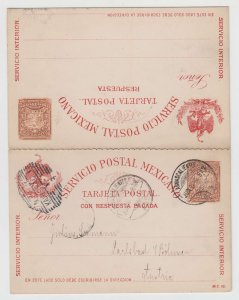 MEXICO 1898 PS MEPSI PC87 DOUBLE CARD AGUASCALIENTES AGS Cds TO AUSTRIA F,VF