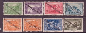 ALBANIA Sc 178-85 NH ISSUE OF 1925 - OVERPRINTS