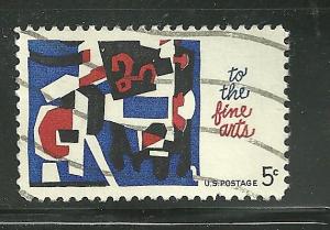 US 1259 Fine Arts issue postally used