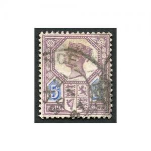 SG207 5d Cat £120 Purple/blue Die I Jubilee used