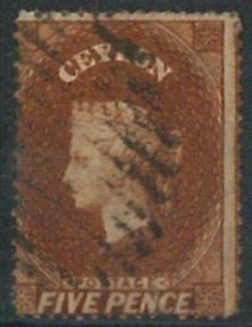 70348 - CEYLON - STAMPS: Stanley Gibbons # 22 LOT OF 7!  Finely USED