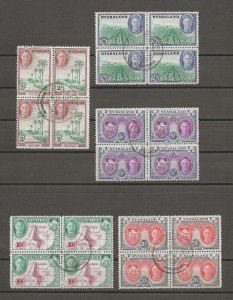 NYASALAND 1945/47 SG 153/7 USED Cat £670