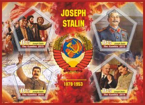 Stamps. Famous people. Joseph V. Stalin 2019 year 1+1 sheets perforated