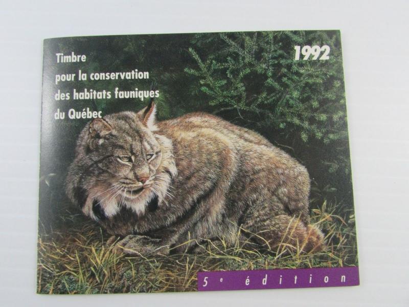 Canada Quebec Habitat Conservation folder with Lynx $6.50 stamp pane QW5 