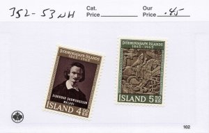 ICELAND  352-53   MNH