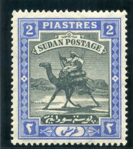 Sudan 1908 KEVII 2p black & blue MLH. SG 25. Sc 24.