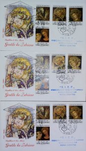 3 FDC Covers San Marino Christmas Paintings of Fabriano X862-