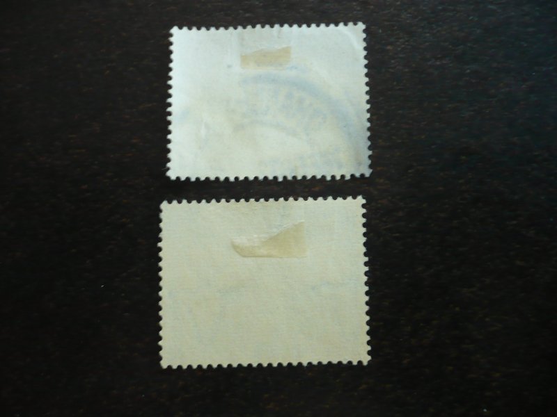 Stamps - South Africa - Scott# 53b, 54b, - Used Part Set of 2 Stamps