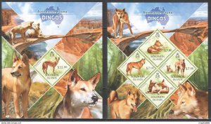 2013 Solomon Islands Australian Fauna Dingos Dogs #1982-86 1+1 ** Ls091