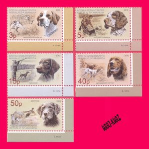 ABKHAZIA 2019 Nature Fauna Domestic Farm Animals Pets Hunting Dogs 5v MNH