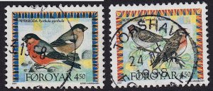 Faroe Islands - 1997 - Scott #313-314 - used - Birds