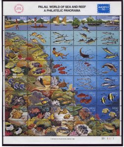 Palau 103 MNH Marine Life, Fish, Shells, Coral Reef, Boat, Diver, Sharks