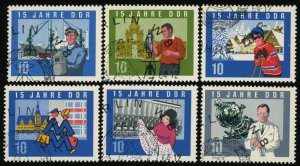 GERMANY DDR Sc 724, 733-35, 737-38 USED - 1964 DDR Occupations-Partial Set