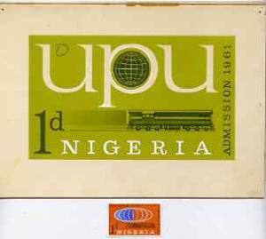Nigeria 1961 Admission into UPU superb piece of original ...