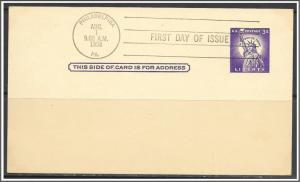 US #UX46 Statue Of Liberty Postal Card FDC
