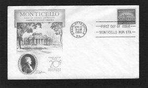 1047 Monticello, FDC unknown cachet