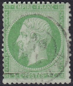 France 1862 Sc 23 used date cancel