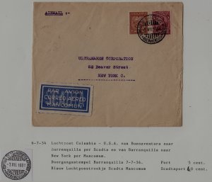 Colombia/USA airmail cover 6.7.34