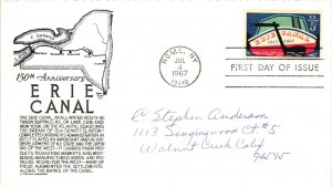 #1325 Erie Canal– Anderson Cachet Addressed to Anderson SCand