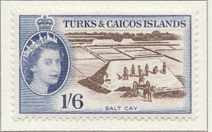 1957 English Colonies British Colony TURKS AND CAICOS ISL 1s6d MH* A28P14F27298-