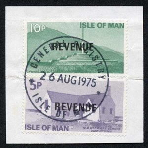 Isle of Man 10p and 5p QEII Pictorial Revenue CDS On Piece