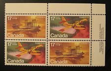 CANADA  843-44  AIRPLANES  17¢  PLATE BLOCK  MNH  SHERWOOD STAMP