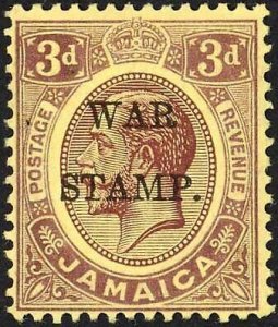 Jamaica SG75 3d Purple/yellow Damaged T M/M