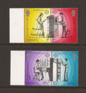 Jersey MNH 204-7 Europa Mail People 1979