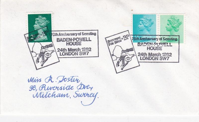 GB 1982 75th anniversary of Scouting Baden-Powell House Special Cancel Cover VGC