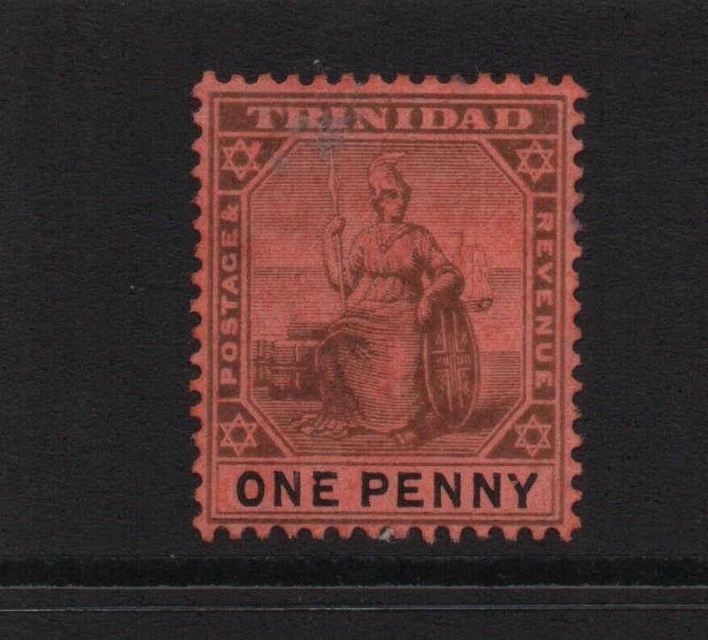 Trinidad 1904 SG134a One Penny MCA watermark, mounted mint