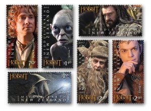 NEW ZEALAND 2012 Hobbit sg3405-3410 set of stamps UNMOUNTED MINT