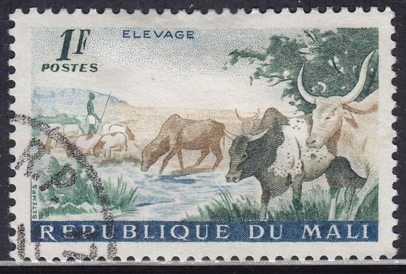 Mali 17 CTO 1961 Herding Cattle