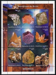 BENIN - 2002 - Minerals - Perf 9v Sheet - M N H - Private Issue