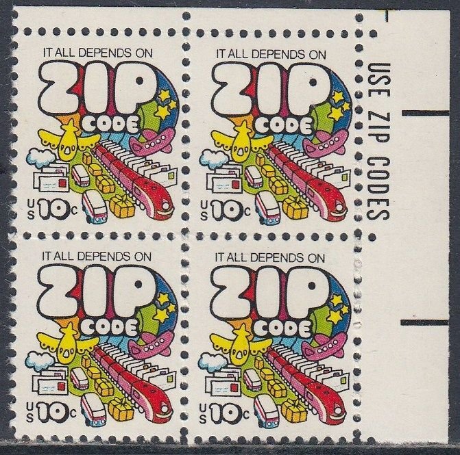 Scott 1511 MNH UR Zip Blk - 1973-74 Definitive Issue