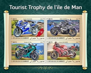 DJIBUTI - 2018 - Isle of Man Tourist Trophy - Perf 4v Sheet - Mint Never Hinged