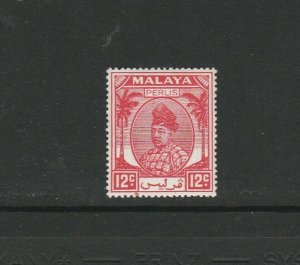 Malaya Perlis 1951/5 12c Scarlet MM SG 16