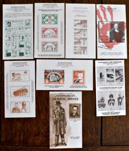 1990s Wilkinsburg, PA. Stamp Club Exhibition Souvenir Sheets - 8 Issues - 