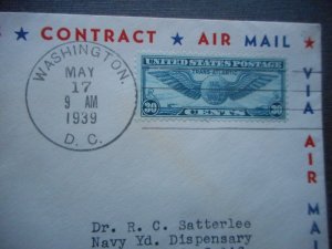 # C 24 VF Used on 1939 First Flight Cover